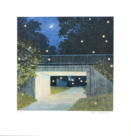 Nocturne, litografi i ram